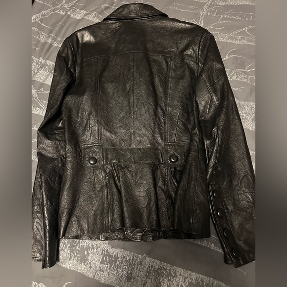 NWOT Danier Leather Jacket Black Size Small - Picture 2 of 8